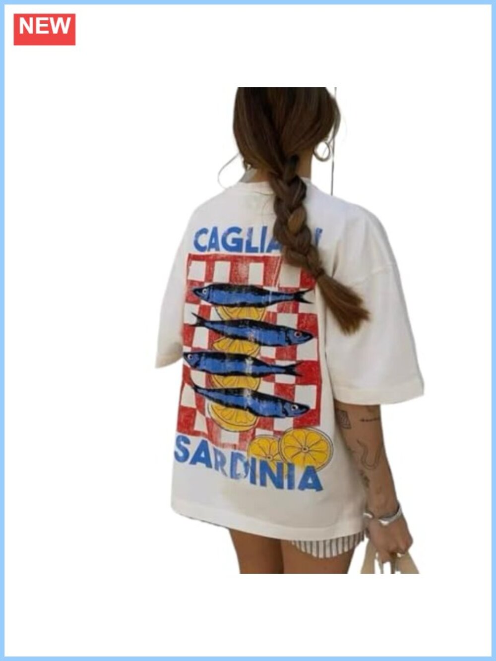 Oversized Strawberry Graphic Tee Y2K Preppy Summer Top